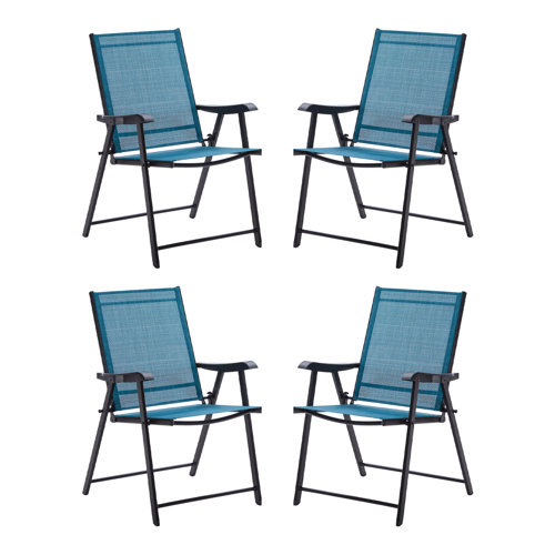 Latitude Run® Weatherington Folding Patio Dining Chair (Set Of 4